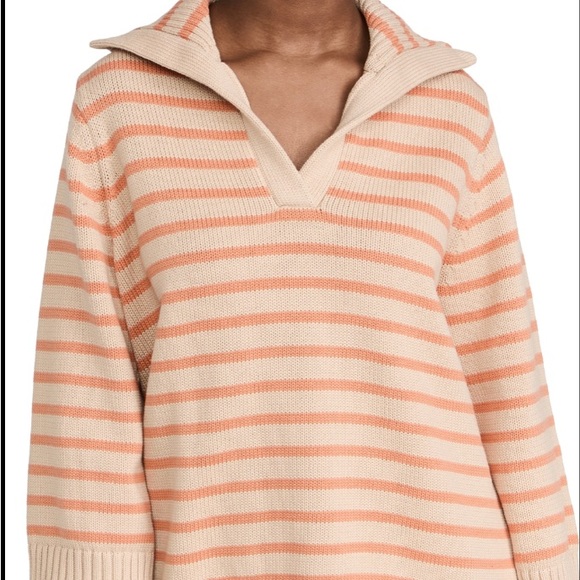 NEW $295 Demy Lee "Leigh" Striped Cotton Polo Sweater - Picture 7 of 13